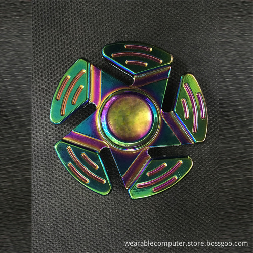 Windfire Wheel Gyro Spinner Colorful Stereoscopic Tornado Alloy Metal Fidget Spinner Rainbow Color Metal Spinner